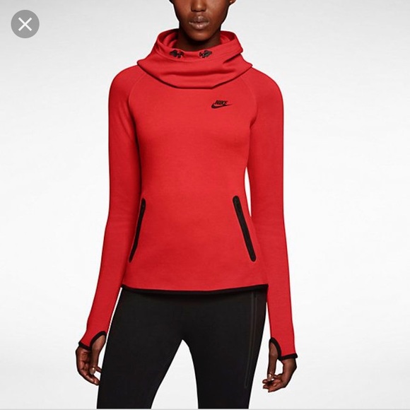 nike red womens hoodie